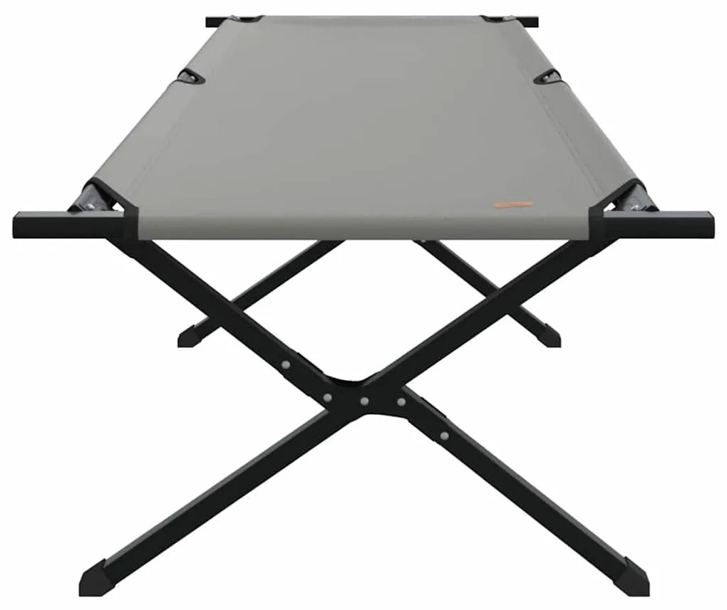 Cama Solar Dobrável com Bolsa Cinza 600D, Tecido Oxford