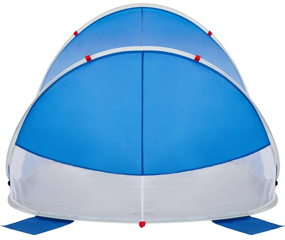 Tenda de praia pop-up impermeável azul ciano