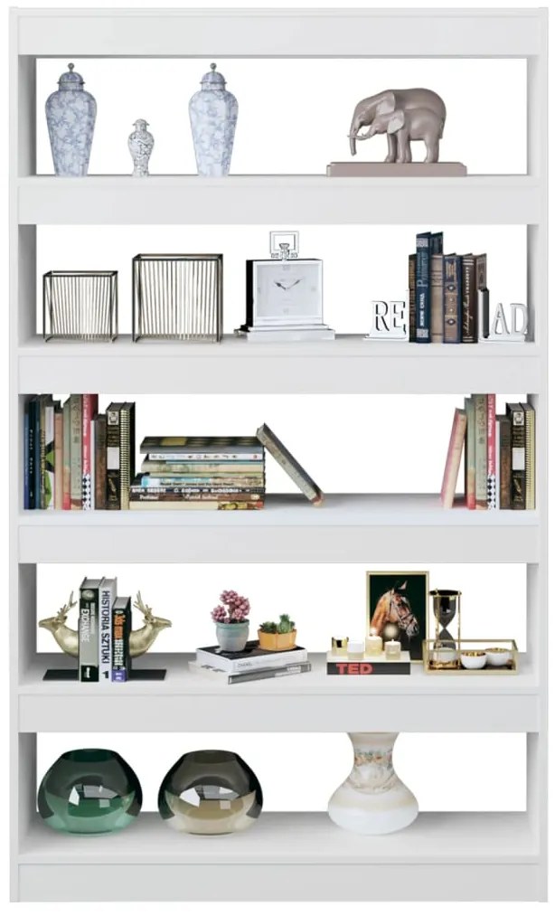 Estante/divisória 100x30x166 cm branco brilhante