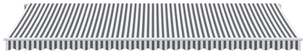 Toldo retrátil automático 500x300 cm antracite e branco