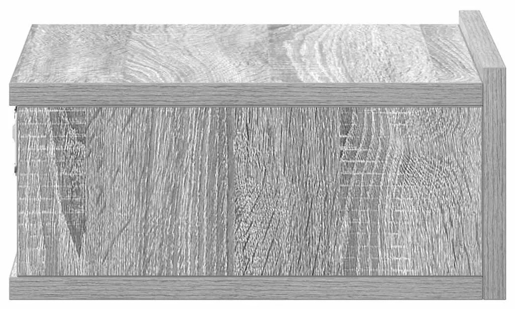 Mesas cabeceira suspensas 40x30x15 cm cor sonoma cinzento
