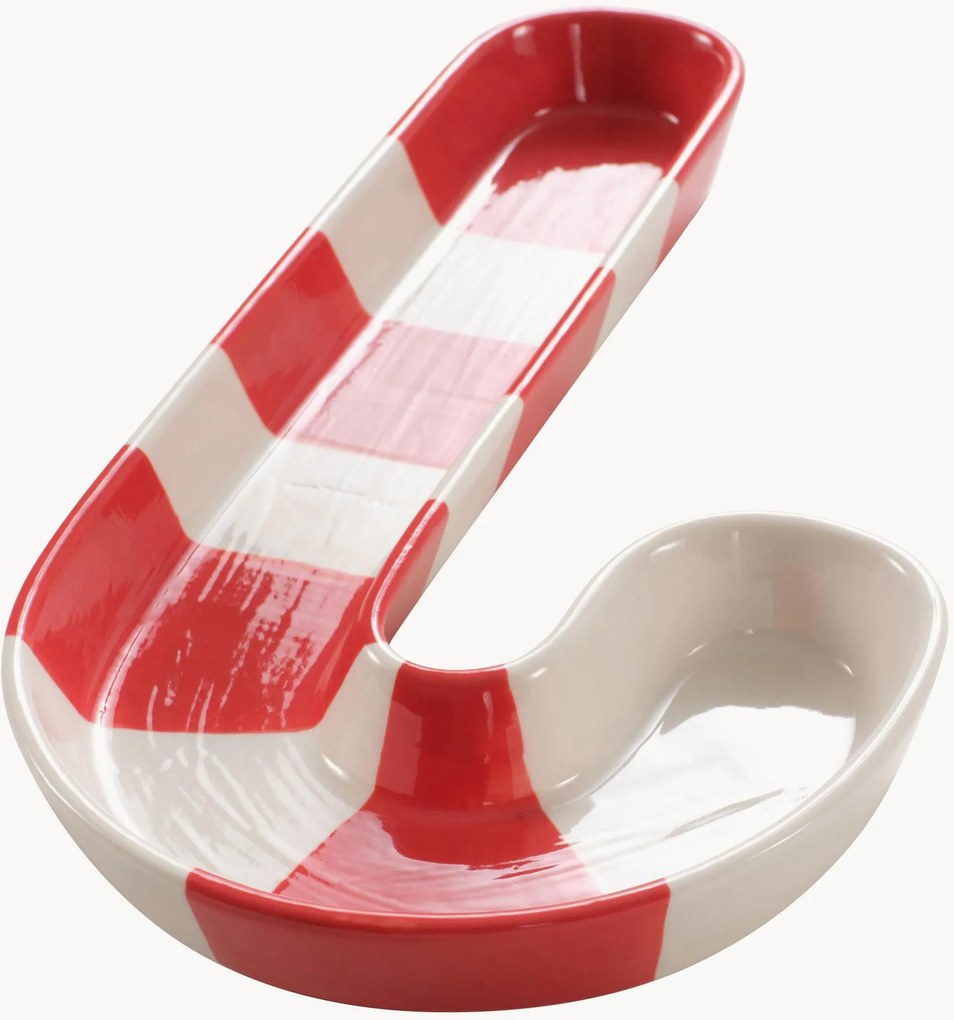 Travessa decorativa de porcelana Candy Cane