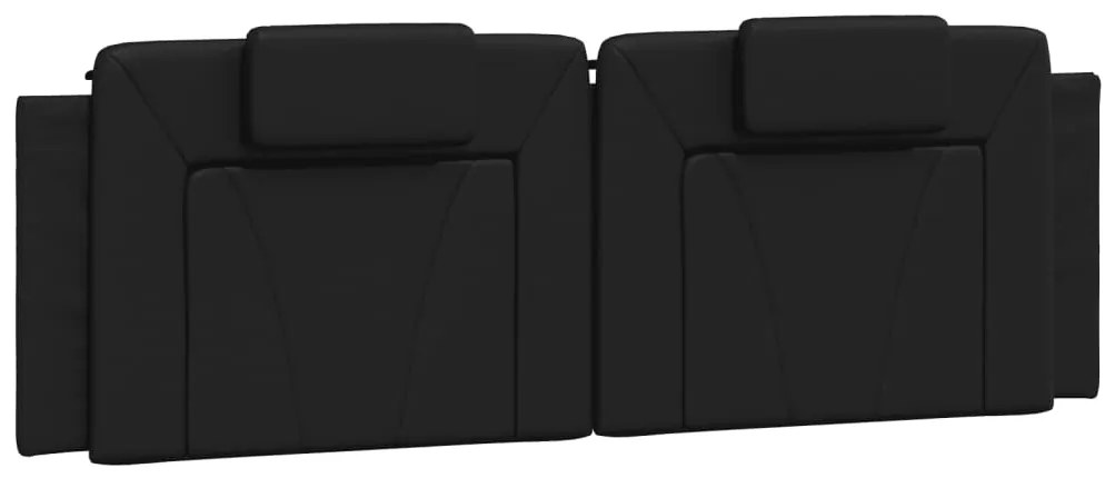 Cama com colchão 160x200 cm couro artificial preto
