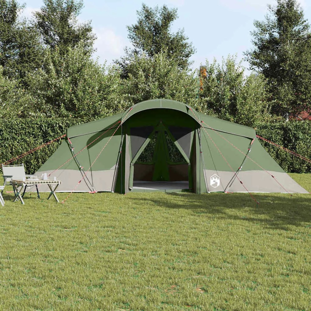 Tenda Familiar com Janelas em Cúpula Verde pra 6 Pessoas, Impermeável
