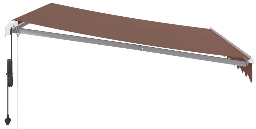 Toldo retrátil automático 300x250 cm castanho