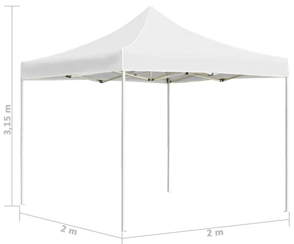 Tenda para festas dobrável profissional 2x2m alumínio branco