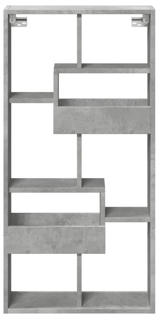 Armário parede 50x15x100 cm derivados madeira cinzento cimento