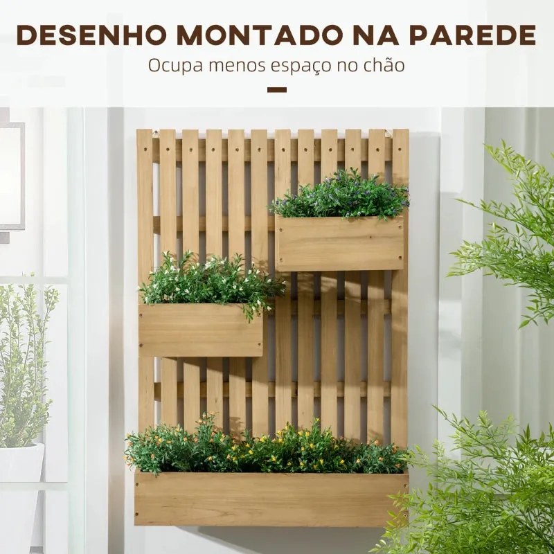 Floreira de Parede com Vasos Reguláveis