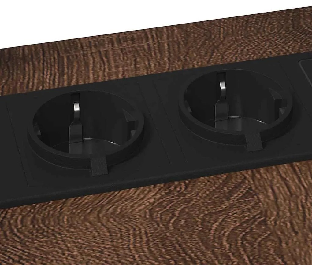 Mesa-de-cabeceira Madeira castanha 41.5 x 26 x 60.5 cm