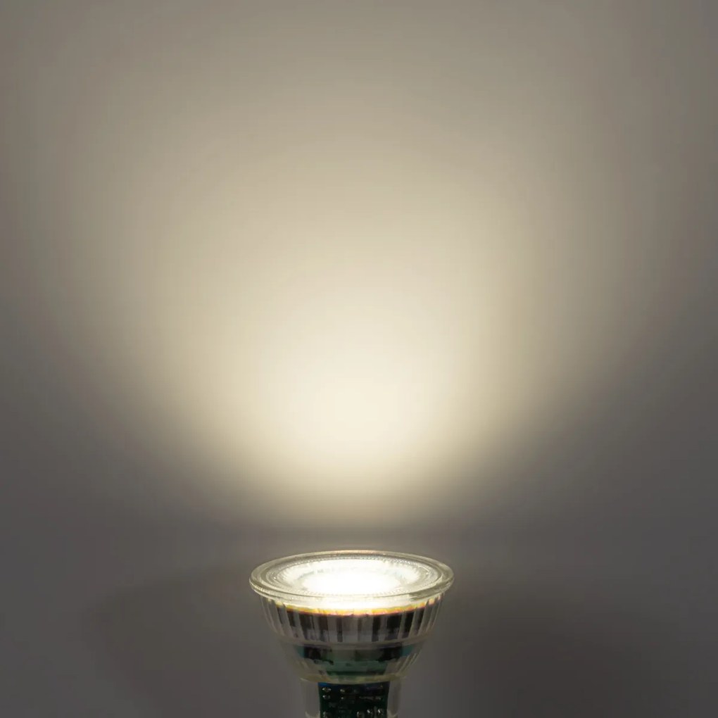 Conjunto de 5 Lâmpadas LED Reguláveis GU10 50mm Transparentes 2.5W 450 lm 4000K