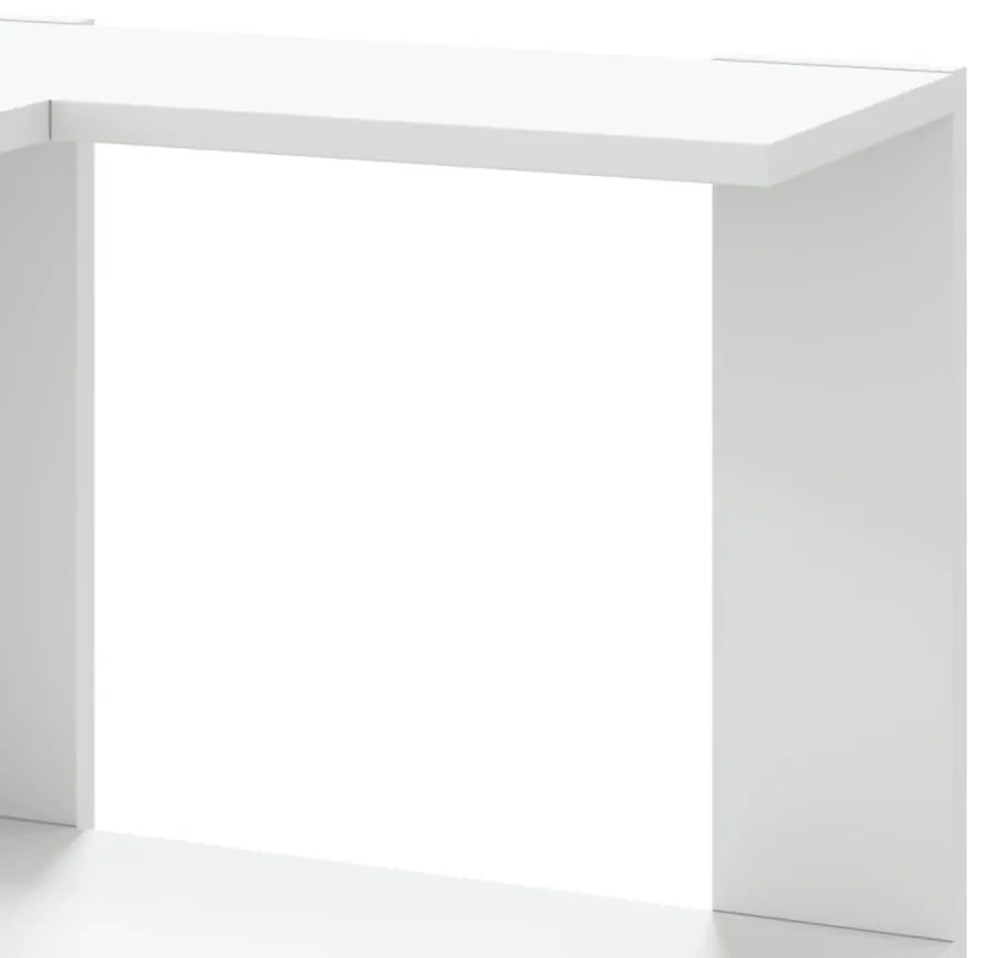 Estante canto 3 prateleiras 50x50x102 cm deriv. madeira branco