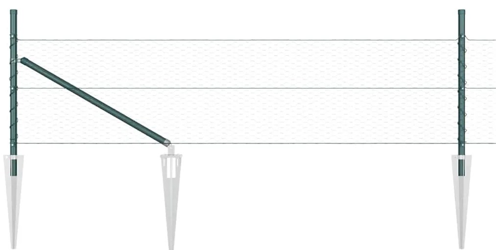 Cerca Hexagonal Verde 0.5x100 m Aço