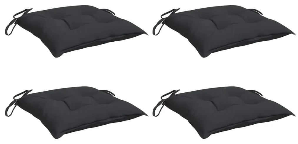 Almofadões para móveis de paletes 4 pcs tecido oxford preto