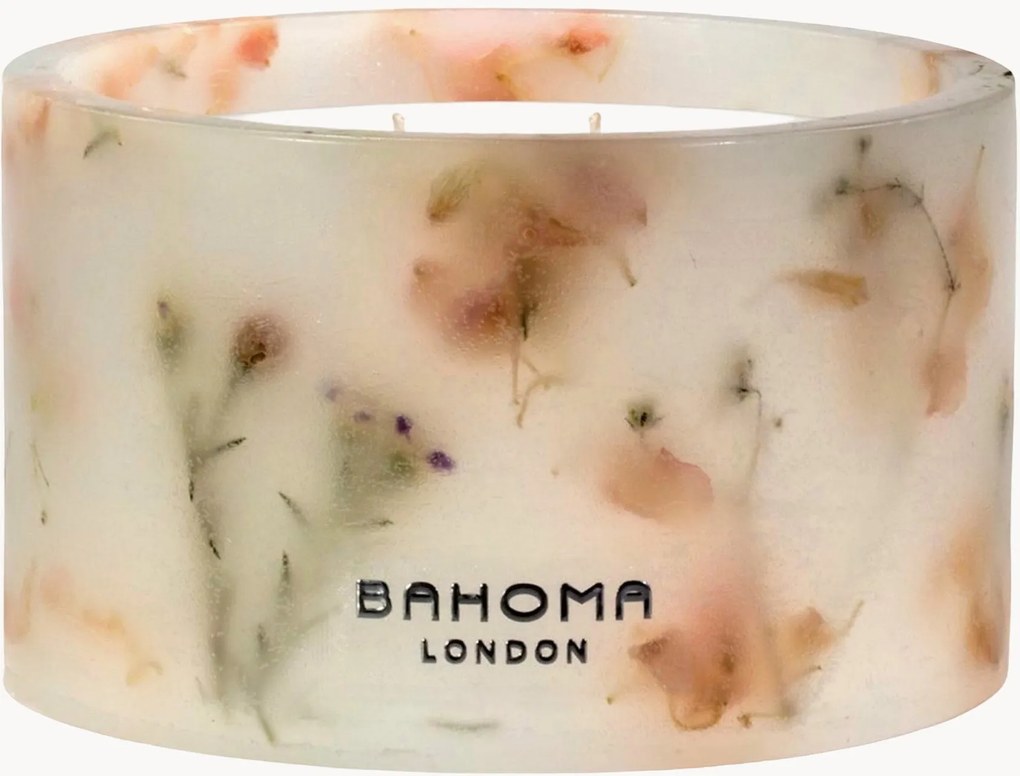 Vela perfumada artesanal com três pavios Botanica (flor de cerejeira)