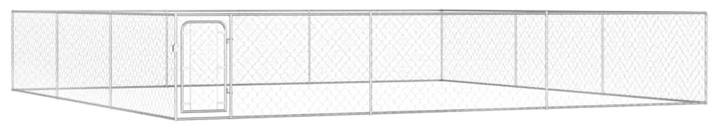 vidaXL Canil de exterior em aço galvanizado 6x6x1 m