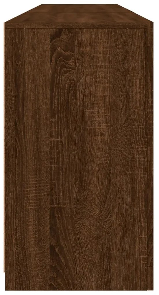 Aparador com luzes LED 162x37x67 cm carvalho castanho