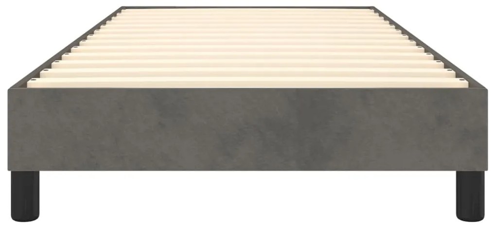 Estrutura de cama sem colchão 100x200 cm veludo cinzento-escuro