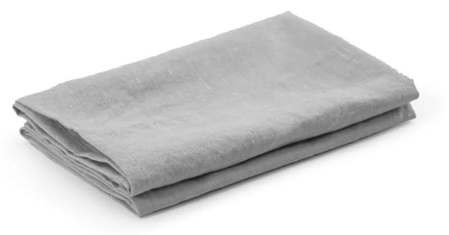 Kave Home - Set Imalay de 2 guardanapos de algodão e linho cinzento