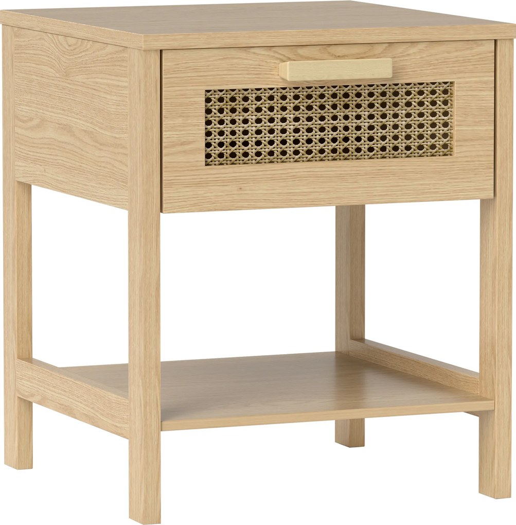 HOMCOM Mesa de Cabeceira, Criado-mudo, Mesa Lateral com Gaveta, MDF 40 x 40 x 48,4 cm | Aosom Portugal