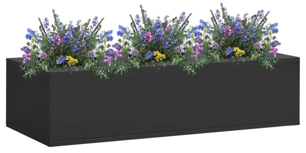 336428 vidaXL Floreira para escritórios 90x40x23 cm aço antracite