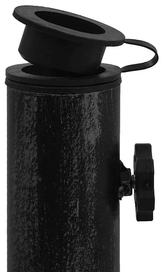 Base para guarda-sol ferro fundido 47x47x33 cm preto