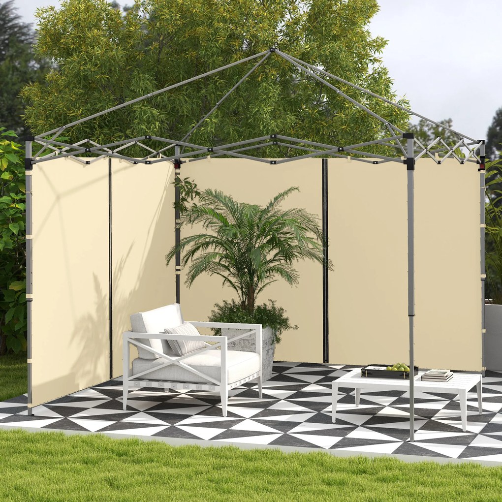Conjunto 2 Painéis laterais de substituição para tendas (ESTRUTURA NÃO INCLUIDA) , para tendas de 3 x 3 ou 3 x 6 m bege