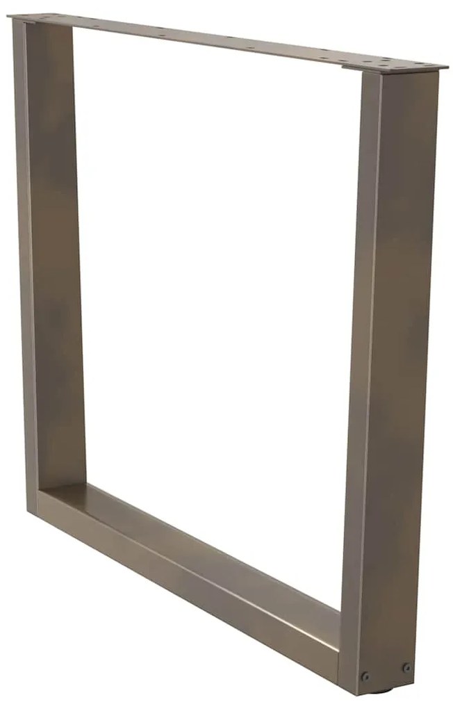 Pés para mesa de jantar em formato de V, 2 peças, aço natural, 100x(72