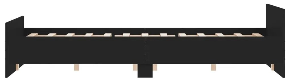 Estrutura de Cama Moona - 150x200 cm - Preto - Design Moderno