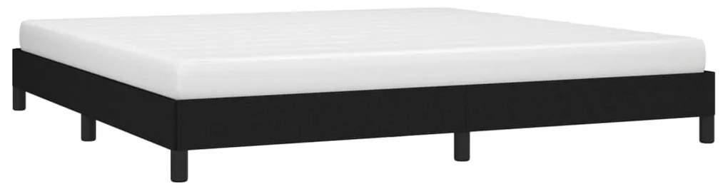 Estrutura de cama sem colchão 200x200 cm tecido preto
