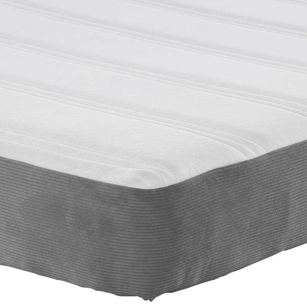 Colchão de Molas Pocket vidaXL Cinza Claro Médio 80x200x20 cm Tecido