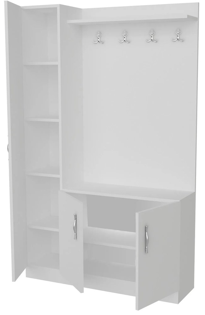Conjunto de Entrada Naturel – Sapateira, Cabide e Banco - 110x31,8x180