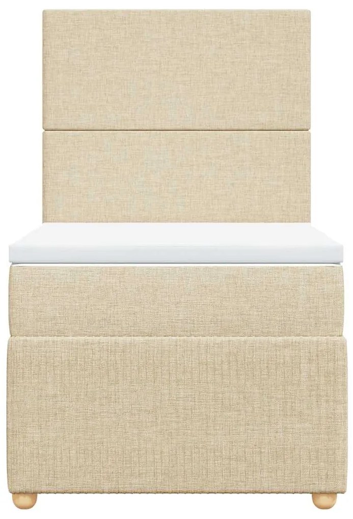 Cama com molas/colchão 100x200 cm tecido cor creme