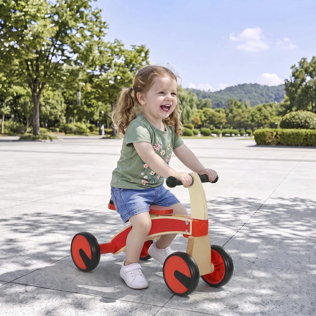 Carro de Passeio andarilho para Crianças, 52 x 33 x 38,5 cm, Rodas em EVA, Vermelho