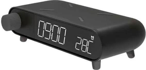 Relógio-Despertador KSIX Carga sem fios Preto