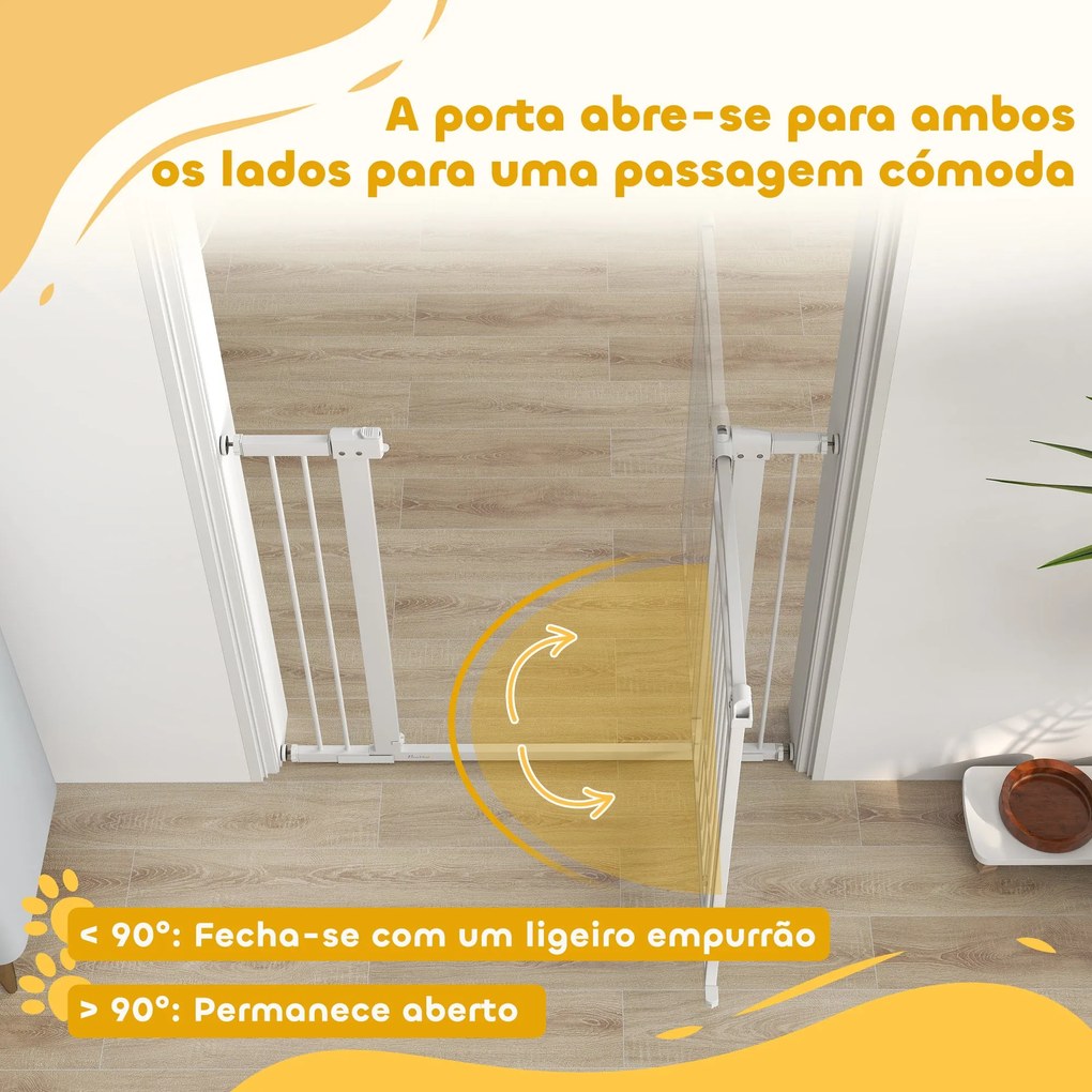 PawHut Barreira de Segurança para Cães Extensível 76-102 cm Barreira p