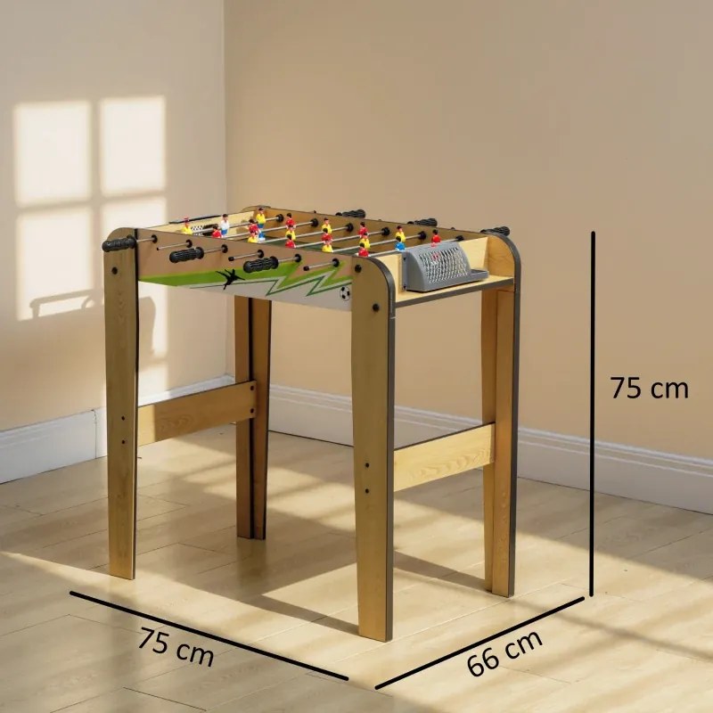 Matraquilhos para Crianças em Madeira com 2 Marcadores 6 Punhos 18 Jogadores 6 Varas e 2 Bolas 75x66x75 cm Madeira