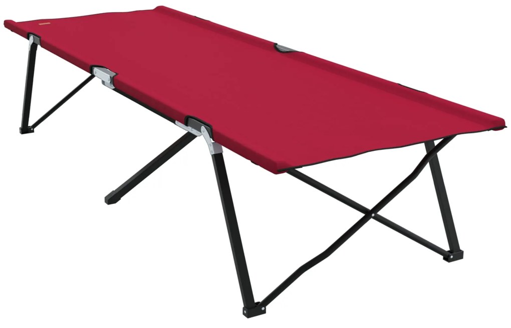Cama Solar Dobrável com Bolsa Vermelha Tecido Oxford 600D
