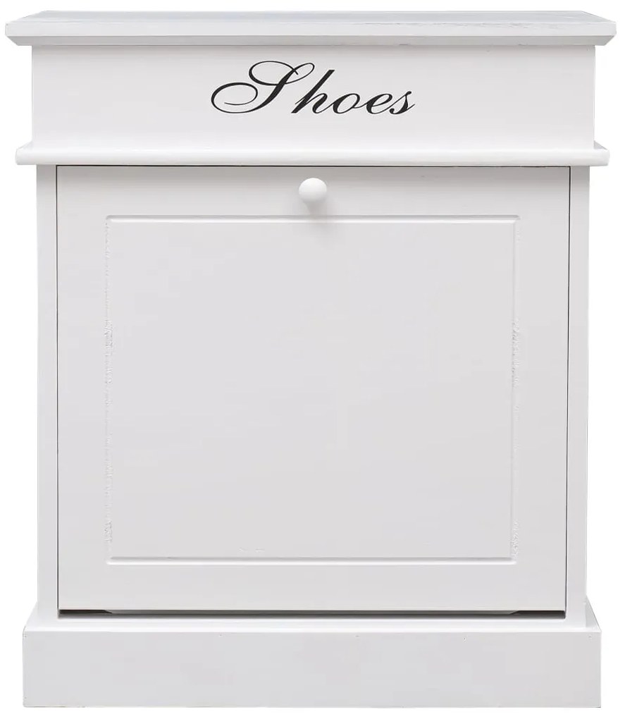Sapateira 50x28x58 cm madeira de paulownia branco