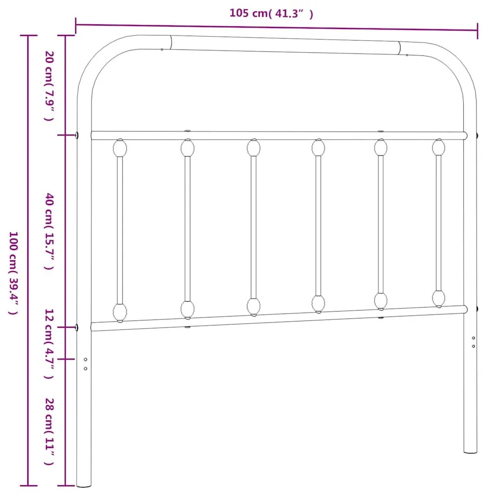 Cabeceira de cama 100 cm metal branco