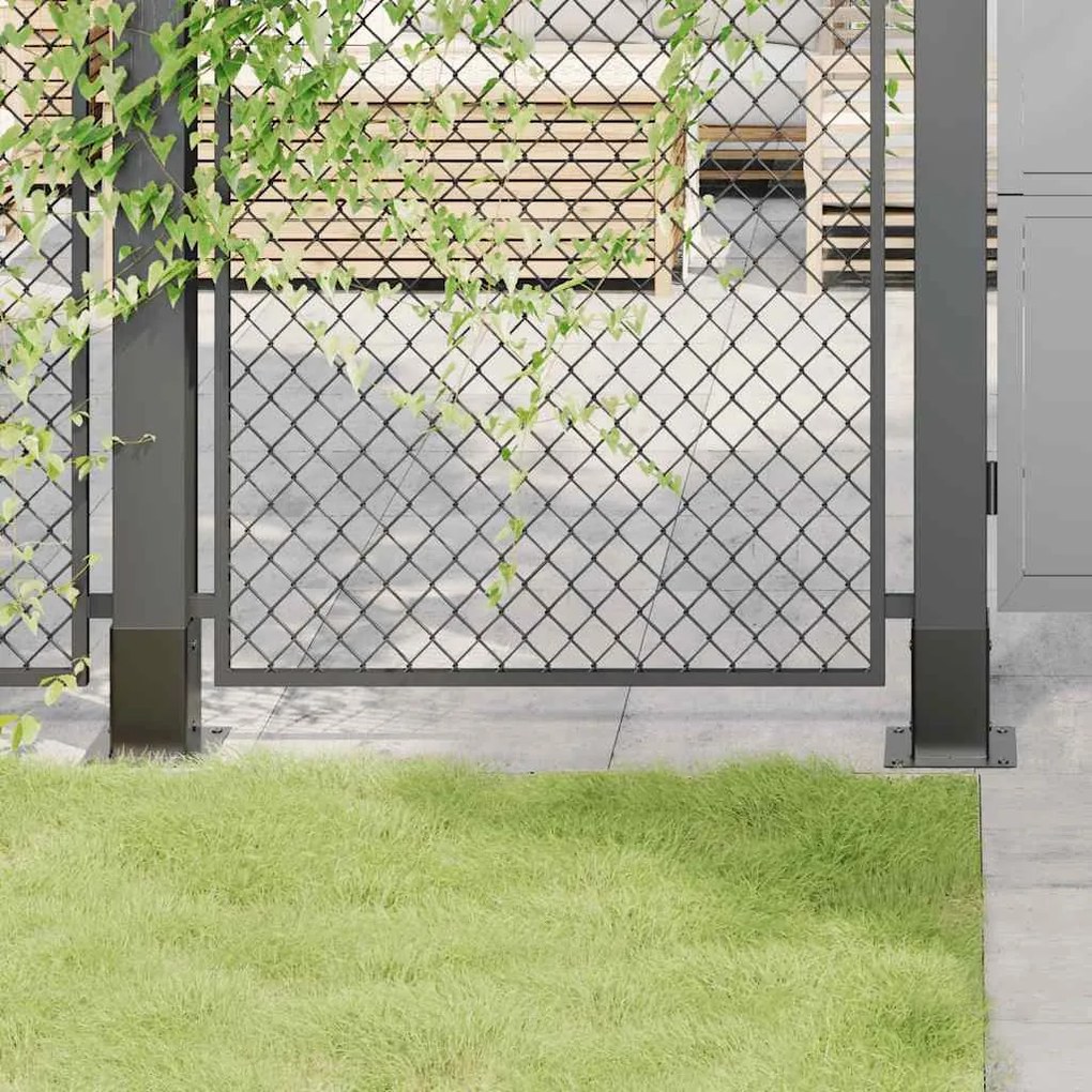 vidaXL Bases de coluna quadradas 12 peças 81x81 mm aço revestido a pó