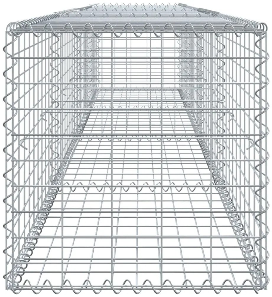 Cesto gabião com cobertura 400x50x50 cm ferro galvanizado