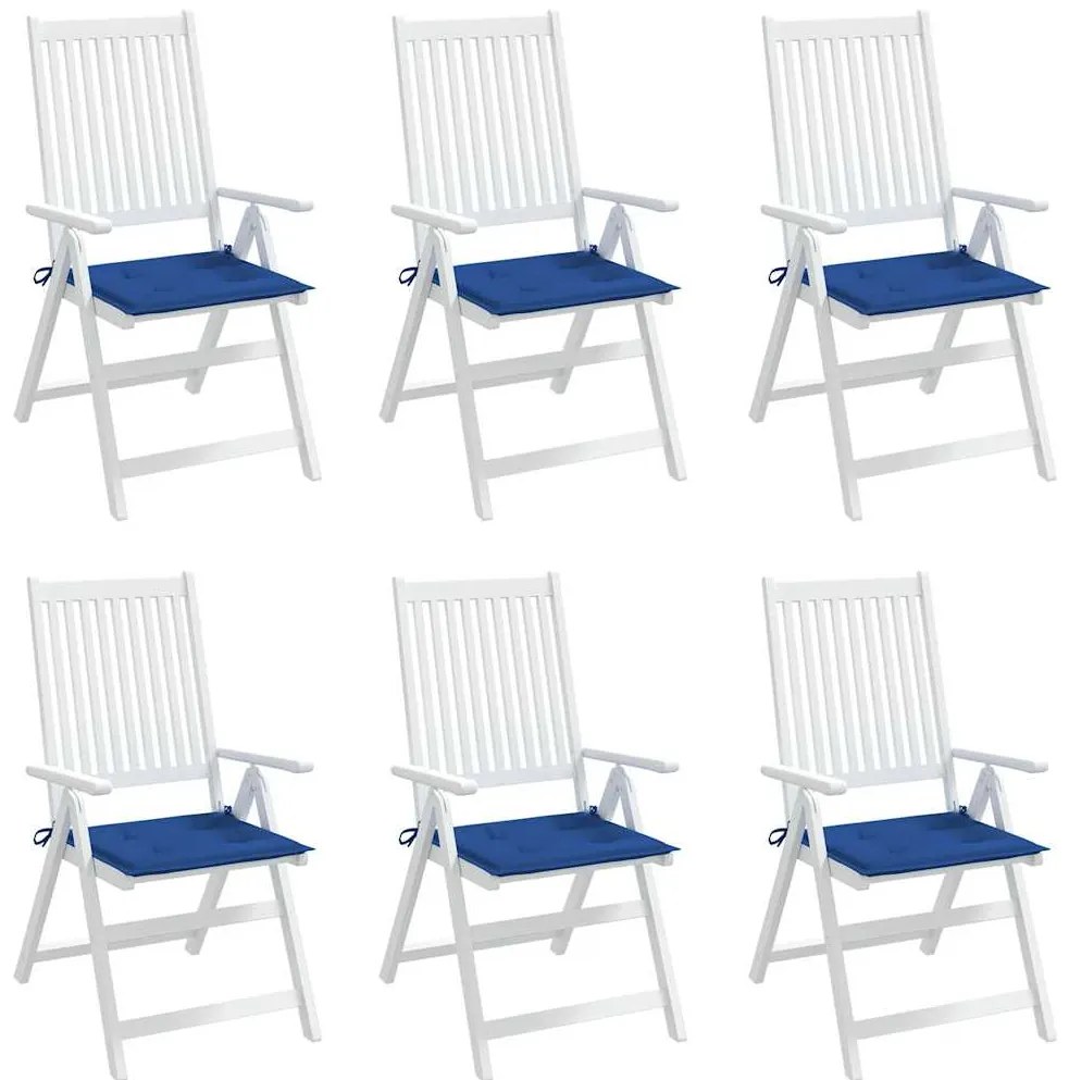 Almofadões p/ cadeiras jardim 6 pcs 40x40x4 cm oxford azul real