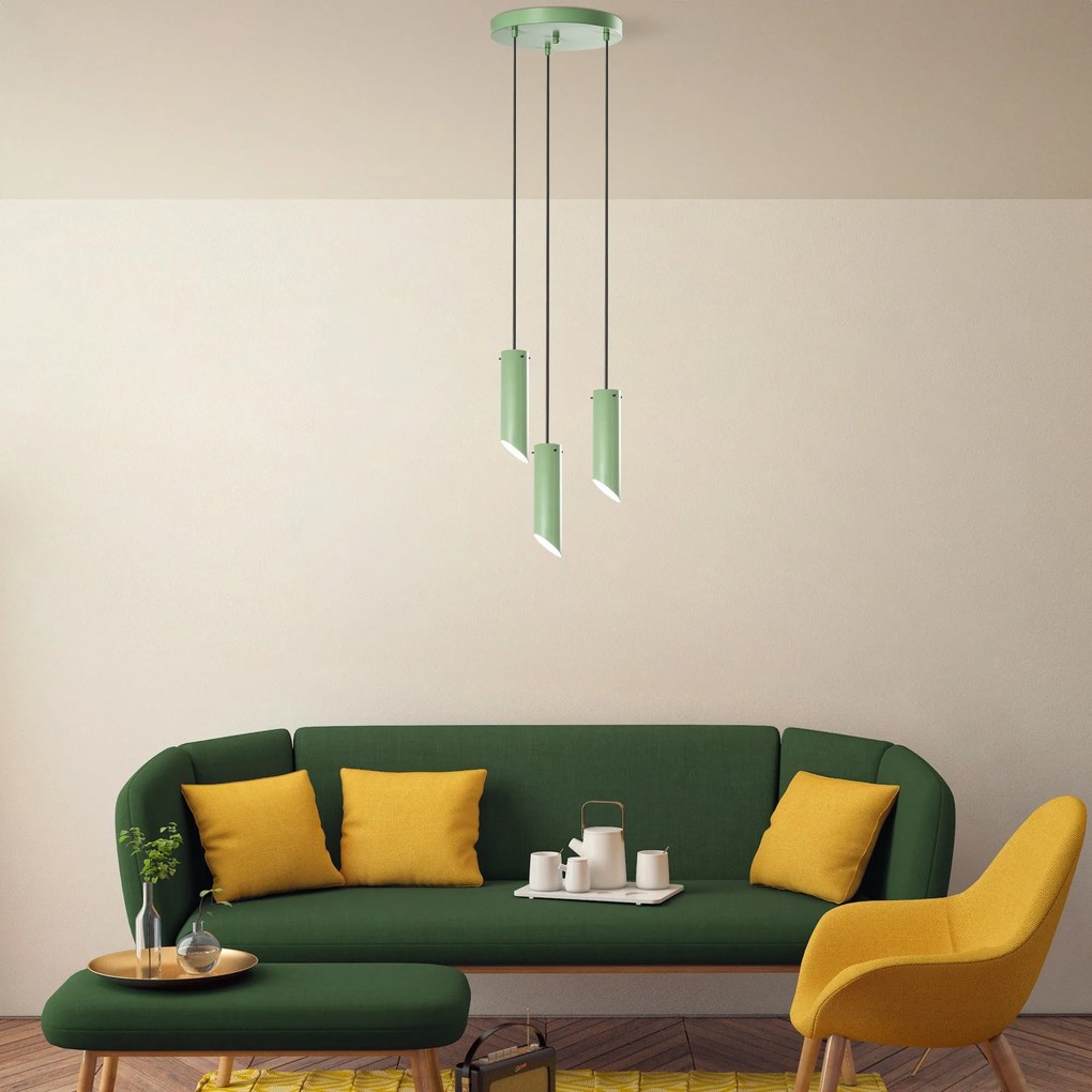 Chandelier Kesik – Mint – Diâmetro 40 cm
