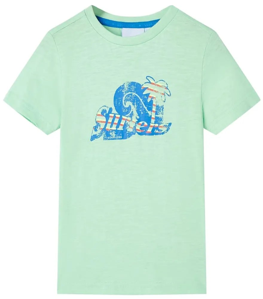 T-shirt de criança verde-claro 140