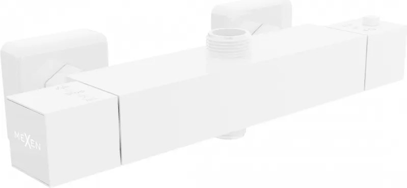 Mexen Cube misturadora de chuveiro termostática, branca - 77250-20