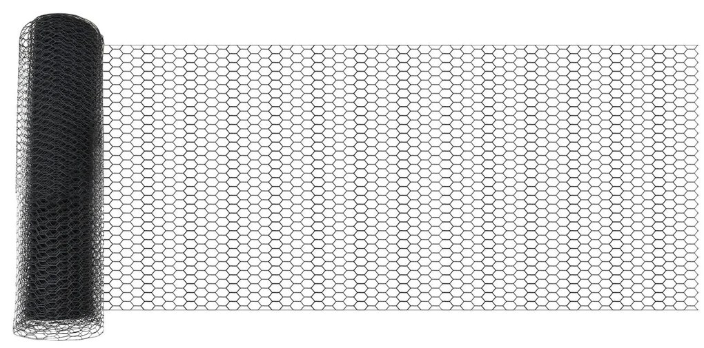 Postes de Cerca vidaXL 11 pcs U-Channel Cinza 60 cm Aço, Cerca Hexagon