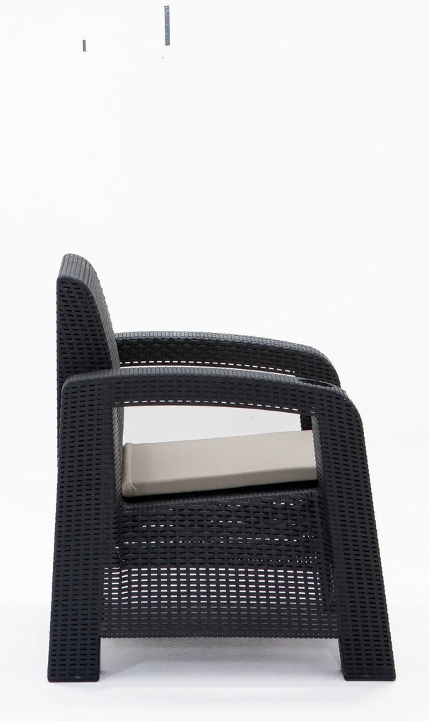 Conjunto de Lounge de Jardim Olimpos com 2 Poltronas e Mesa de Centro