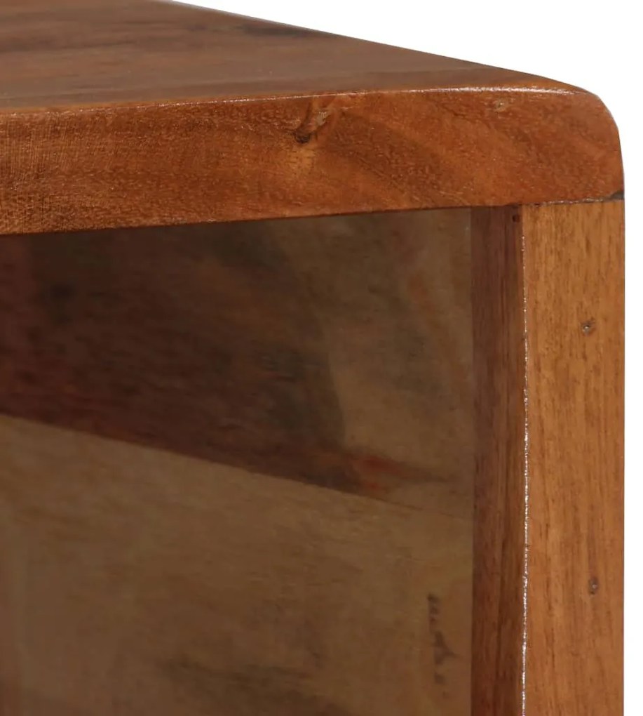 Mesa de centro madeira maciça com gaveta esculpida 100x50x40 cm