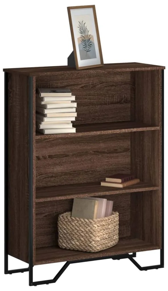 vidaXL Estante 80x31x106 cm derivados de madeira carvalho castanho