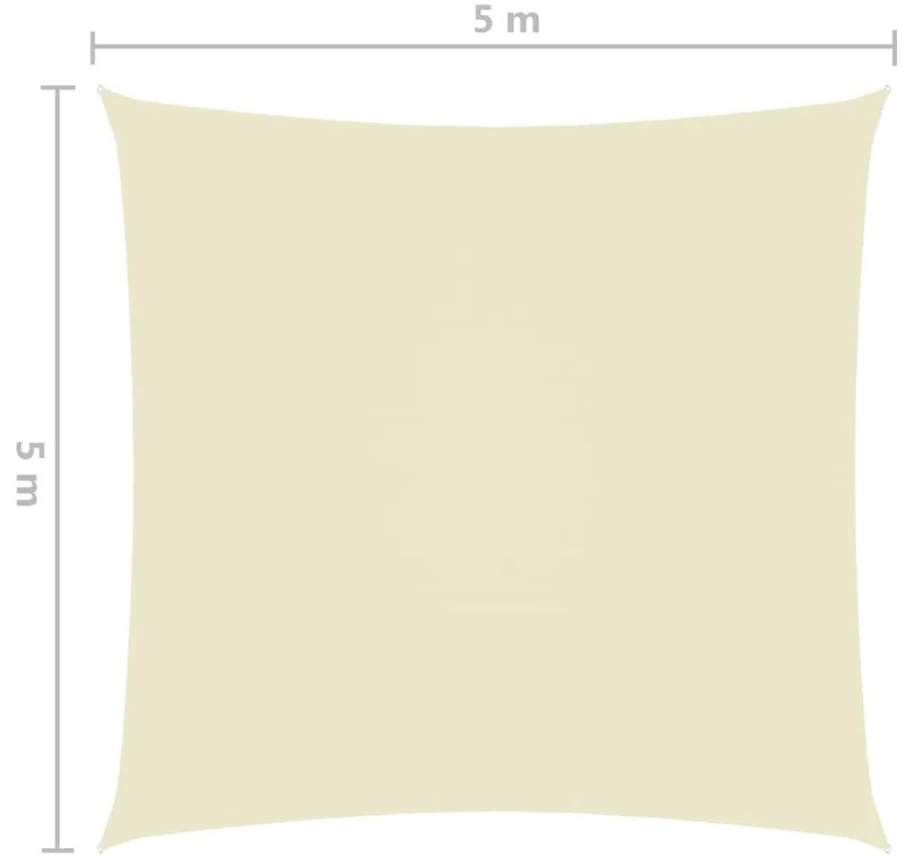 Guarda-sol tecido Oxford quadrado 5x5 m creme